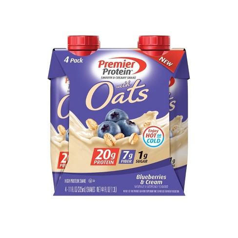 Premier Protein Shake Oats Blueberries Cream 4pk 44 Fl Oz