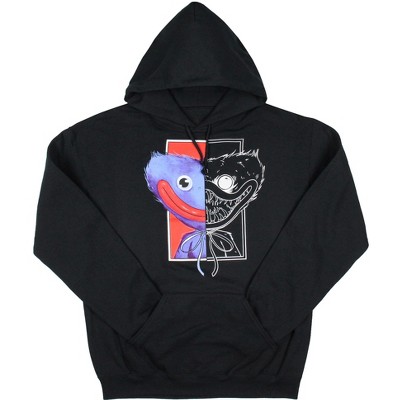 Poppy Playtime Men's Huggy Split Face Jumpscare Pullover Hoodie