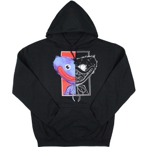 Poppy Playtime Men's Huggy Split Face Jumpscare Pullover Hoodie - 1 of 3