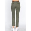 Slickblue Tailored Cotton Spandex Twill Pants – Belted, Magenta/Olive Oil, For Versatile Fit, S-L - 4 of 4