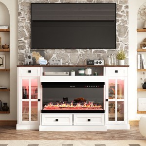Famapy Fireplace Compatibility Vintage Design Media Entertainment Centre - 1 of 4