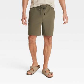 Men's 7" Tech E-Waist Pull-On Shorts - Goodfellow & Co™ Peat Moss