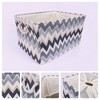 Unique Bargains Wave Print Fabric Collapsible Storage Organizer Storage Basket Bin 1 Pc - 2 of 4