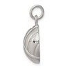 Black Bow Jewelry Sterling Silver Polished Volleyball Pendant, 15mm - 2 of 4