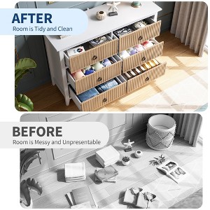 Dresser for Bedroom, Fluted Chest of Drawers with Storage, 47" Wide Wood Storage Dressers & Chests of Drawers for Closet - 1 of 4