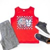 The Juniper Shop SmileyWorld Patriotic Checkered Peace Youth Tank Top - 3 of 4