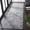 Milos MLO108 Power Loomed Indoor/Outdoor Runner Rug - Grey - 2'3"x8'- Safavieh - 3 of 4
