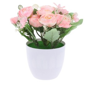 Unique Bargains Artificial Plants Flower Plastic 3.74"x3.74"x7.87" 1 Pc - 1 of 4