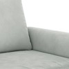vidaXL Velvet Sofa Set 2PC - Light Gray, Modern Loveseat and Couch Combo with Cushions and Stable Metal Frame for Living Room, Lounge. - 4 of 4