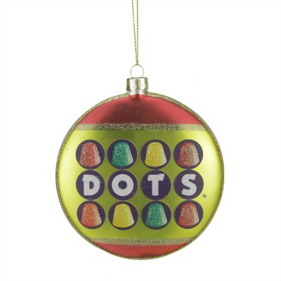 NORTHLIGHT 4" Candy Lane Tootsie Roll Dots Candies Disc Christmas Ornament - Red/Yellow