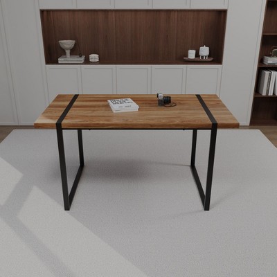 NicBex Dining Table Kitchen Table Rectangular Dining Table with  Thick Engineering Wood Tabletop for Kitchen and Dining Room Space Saving