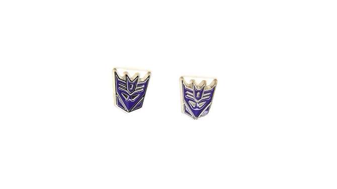 Hasbro Transformers Decepticon Stainless Steel Stud Earrings, 2 of 3, play video