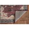 HomeStock Washable Bryant Ivory/Burgundy 2x3, Traditional, Machine Woven with Printed Designs - 4 of 4