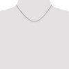 Black Bow Jewelry 0.8mm 14K White Gold Solid Box Chain Necklace - 3 of 4