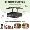 Tangkula Wicker Dog House w/ Cushion Lounge Raised Rattan Bed for Indoor/Outdoor Grey - 4 of 4
