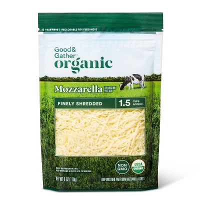 Organic Finely Shredded Mozzarella Cheese - 6oz - Good & Gather™