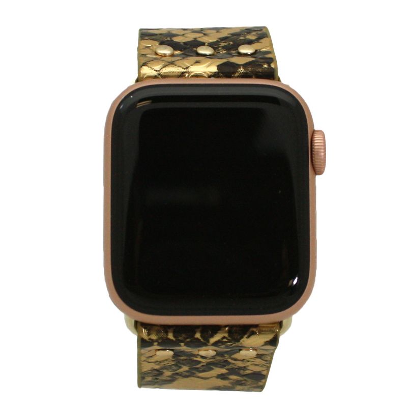 Olivia Pratt Metallic Snake Snap-Button Apple Watch Band, 3 of 6