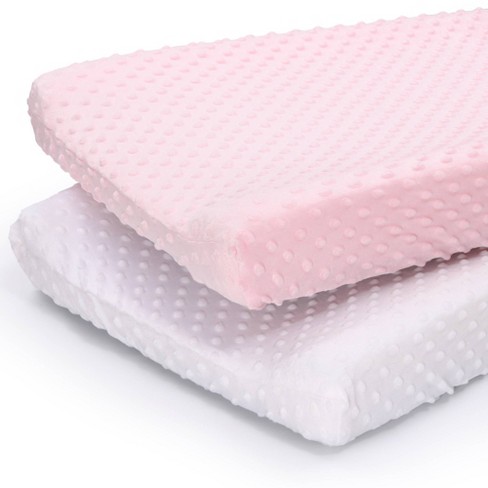for Boys and Girls American Baby Company Heavenly Soft Minky Dot Fitted Contoured Changing Pad Cover Gray Puff 