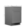 Kitchen Base Cabinet, Unassembled Cabinet with Adjustable Shelf without Top - 3 of 4