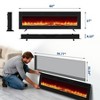 Garvee 40/50/60/72 Inch Wall Mounted Electric Fireplace - 1500W/750W Heater - 3 of 4