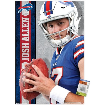 Trends International NFL Buffalo Bills - Retro Logo 15 Unframed Wall Poster  Print Clear Push Pins Bundle 22.375 x 34