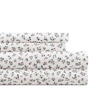 Delicate Blossoms Floral Patterned Ultra-Soft 4 Piece Bed Sheet Set - Becky Cameron