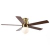 Parrot Uncle 52"Gold Modern Flush Mount Glass LED Ceiling Fan with Remote and Light - 4 of 4