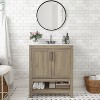 Taylor & Logan 30" Vivien Bathroom Vanity Brown: Stoneware Surface, Wood Frame, Drop-In Sink, 1-Year Warranty - 3 of 4