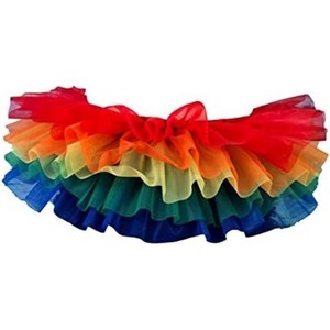 BellaSous Adult Rainbow Tutu Skirt, One Size Multi-Layered Costume and Dance Skirt for Halloween or Parties- One Size - 1 of 3