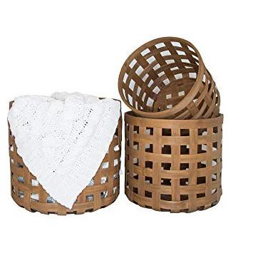 TX USA Corporation Home Decorative Woven Storage Display Basket - Set of 3