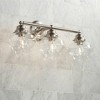 Possini Euro Design Astrid Modern Wall Light Brushed Nickel Hardwire 27 1/4" 3-Light Fixture Schoolhouse Clear Glass for Bedroom Bathroom Vanity Home - 2 of 4