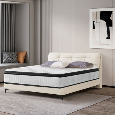 VYNXARIA Full Size 12" Hybrid Mattress: Independent Pocketed Springs & Breathable, Cool Memory Foam, OEKO - TEX 100 Standard