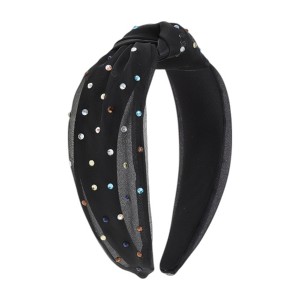 Unique Bargains Women's Cute Colored Diamond Knotted Headbands 1 Pc - 1 of 4