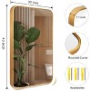 NicBex 40x30" Rect Bathroom Mirror with Aluminum Alloy Frame,Round Corner Metal Wall Mirror with 4mm HD Glass,Anti-Rust&Shatterproof Mirror - 3 of 4