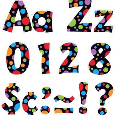 Trend Ready Letter w/ Neon Dots 4" Assorted Letters/Color 79754