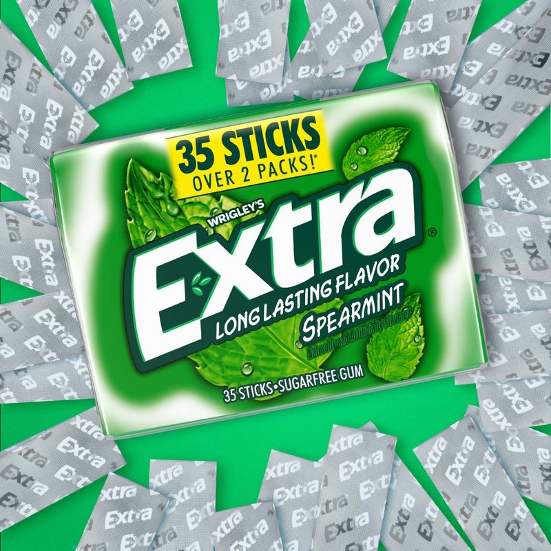 Extra Spearmint Sugarfree Gum - 35ct, 3 of 10
