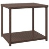 vidaXL Side Table Brown 21.7 in.x17.7 in.x19.3 in. Poly Rattan - 2 of 4