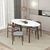 NicBex Dining Table 67" Modern Minimalist Oval Solid Wood Dining Table for Dining Room - 4 of 4