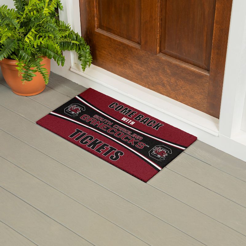 Evergreen Come Back with Tickets University of South Carolina 28" x 16" Woven PVC Indoor Outdoor Doormat, 4 of 7
