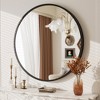 Apmir  Round High Quality Aluminum Alloy Framed French Cleat Mounted Wall Decor Bathroom Vanity Mirror - 4 of 4
