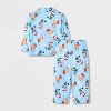 Toddlers' 2pc Bluey Long Sleeve Christmas Coat & Pajama Set - Blue - 2 of 4