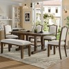 Merax 6-Piece Extendable Dining Table Set with 4 Upholstered Chairs and Bench - 2 of 4