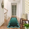 Washable Scalloped Living Room Rugs, Indoor Modern Ombre Soft Non Slip Area Rug for Bedroom, Large Home Decor Carpet for Dining Room - 4 of 4