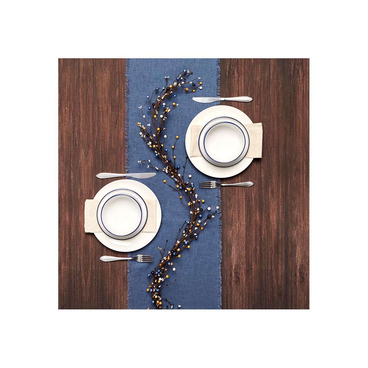 The Lakeside Collection Colorful Country Berry Wreath, Garland or LED Candle - - thumbnail 6