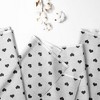 Bacati - Hearts Black Muslin 100 percent Cotton Universal Baby US Standard Crib or Toddler Bed Fitted Sheet - 2 of 4