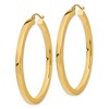 Black Bow Jewelry 3mm, 14k Yellow Gold Square Tube Round Hoop Earrings, 45mm (1 3/4 In) - 2 of 4