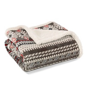 50"x60" Sycamore Reversible Throw Blanket Brown - Eddie Bauer - 1 of 4