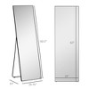 Lomsoe Full Length Glass Mirror, Freestanding or Wall Mounted Dress Mirror for Bedroom, Living Room, Bathroom, 19.75" x 63.5", Black - 3 of 4