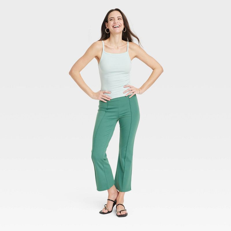 Women's High-Rise Slim Fit Cropped Kick Flare Pull-On Pants - A New Day™, 4 of 5