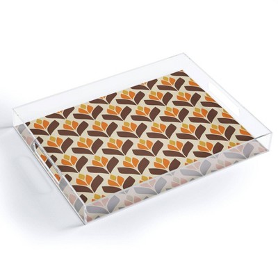 17" x 14" Acrylic Alisa Galitsyna Retro Trefoil Tray - society6